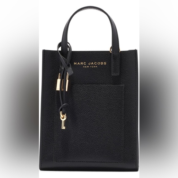 Like new Marc Jacobs black Micro Leather Tote hand bag with crossbody strap,All Products : American Fashion Style Bags On Sale